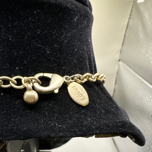 Chico's Gold and Silver Coin Necklace with Pearl Accents - Picture 6 of 6